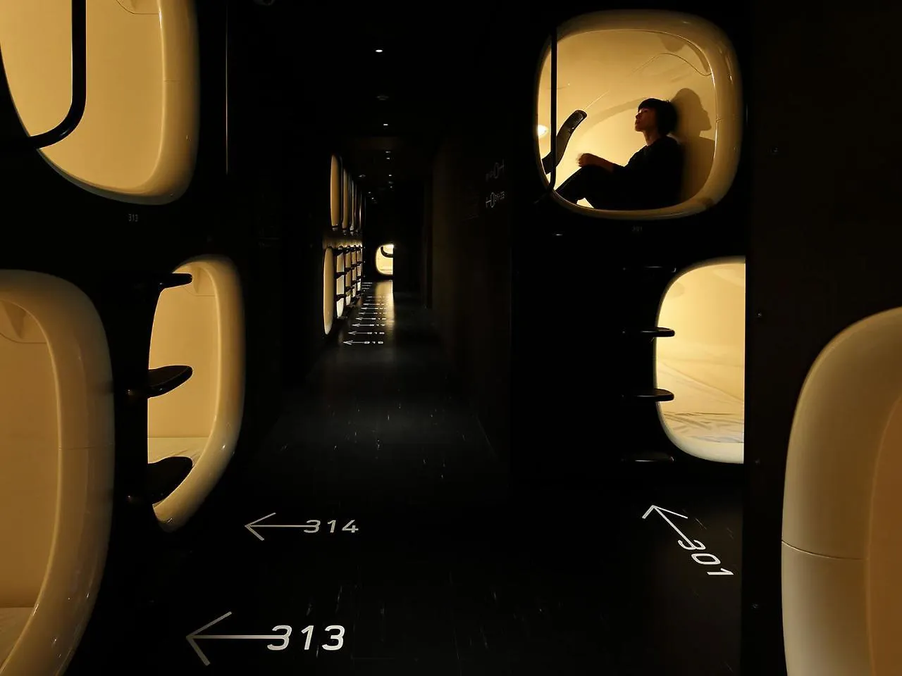 ** Capsule hotel Nine Hours Asakusa Tokyo Japan